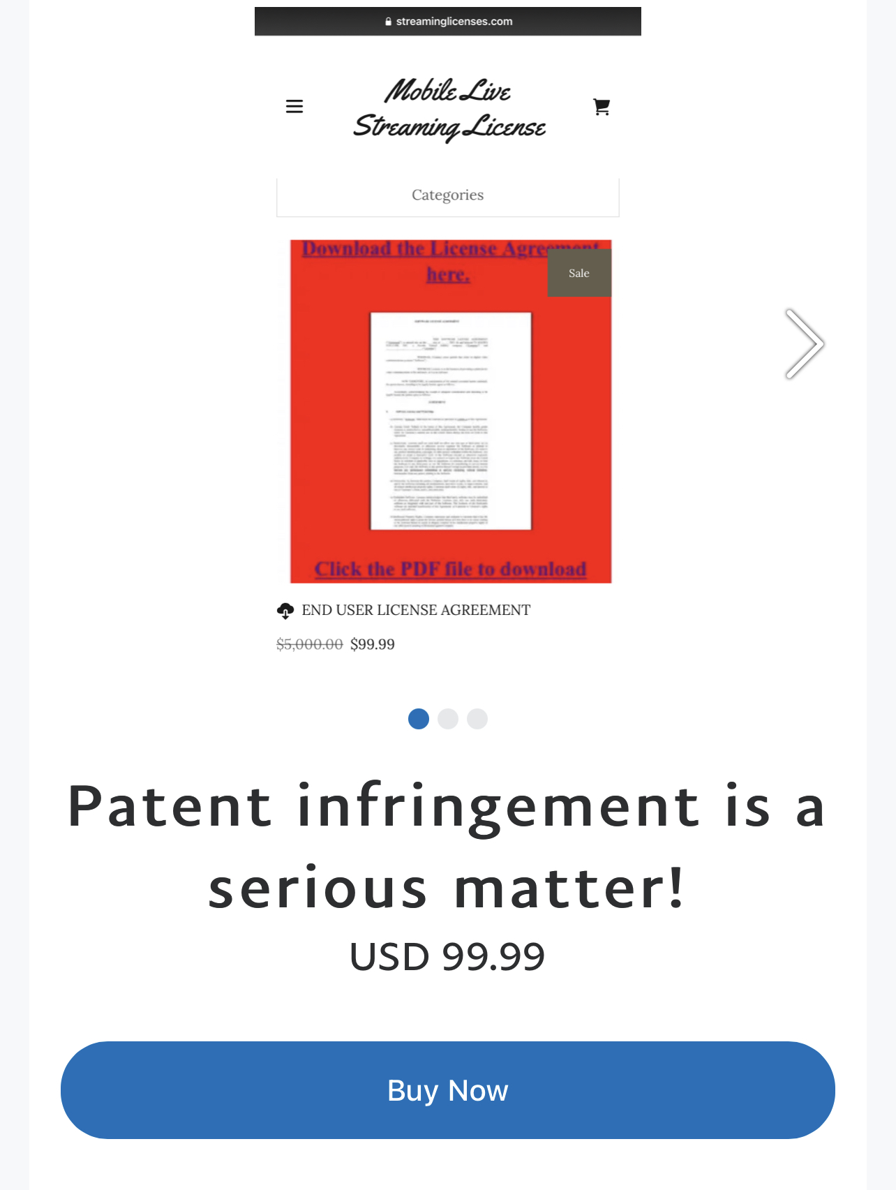 Buy Your End UserLicense Agreement Here