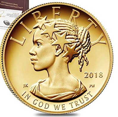 2018 W Gold Eagle 1/10 oz American Liberty Proof Gold Coin.