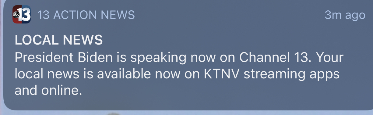 News 13 Las Vegas , has a Federal court Pending injunction on the subject of live streaming video, they do not currently have authoriaziton to stream because they were 